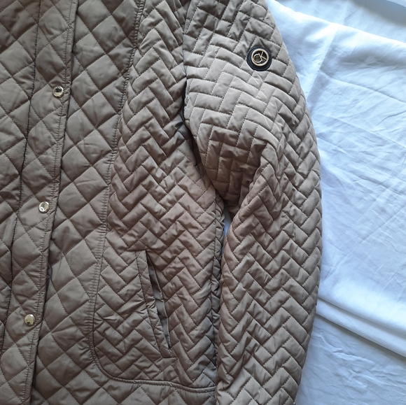 Calvin Klein Quilted Puffer Jacket Removable Hood Winter Coat Women Size Medium - Picture 2 of 8